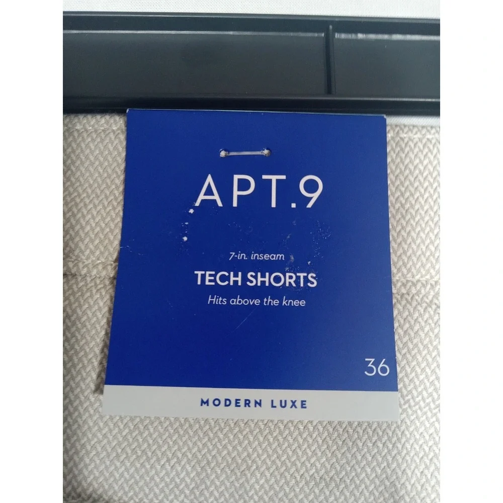 Apt.9 Performance‎ Tech Shorts Men's 36 Beige Slim Fit 7
